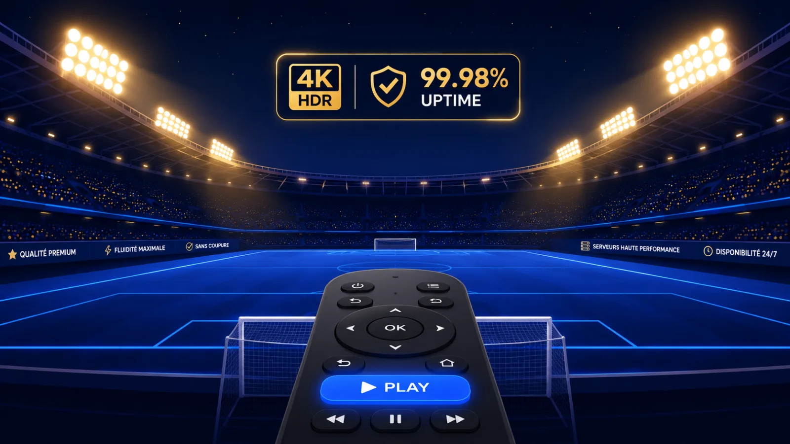 Test stabilité Smarters Pro sur match en 4K HDR