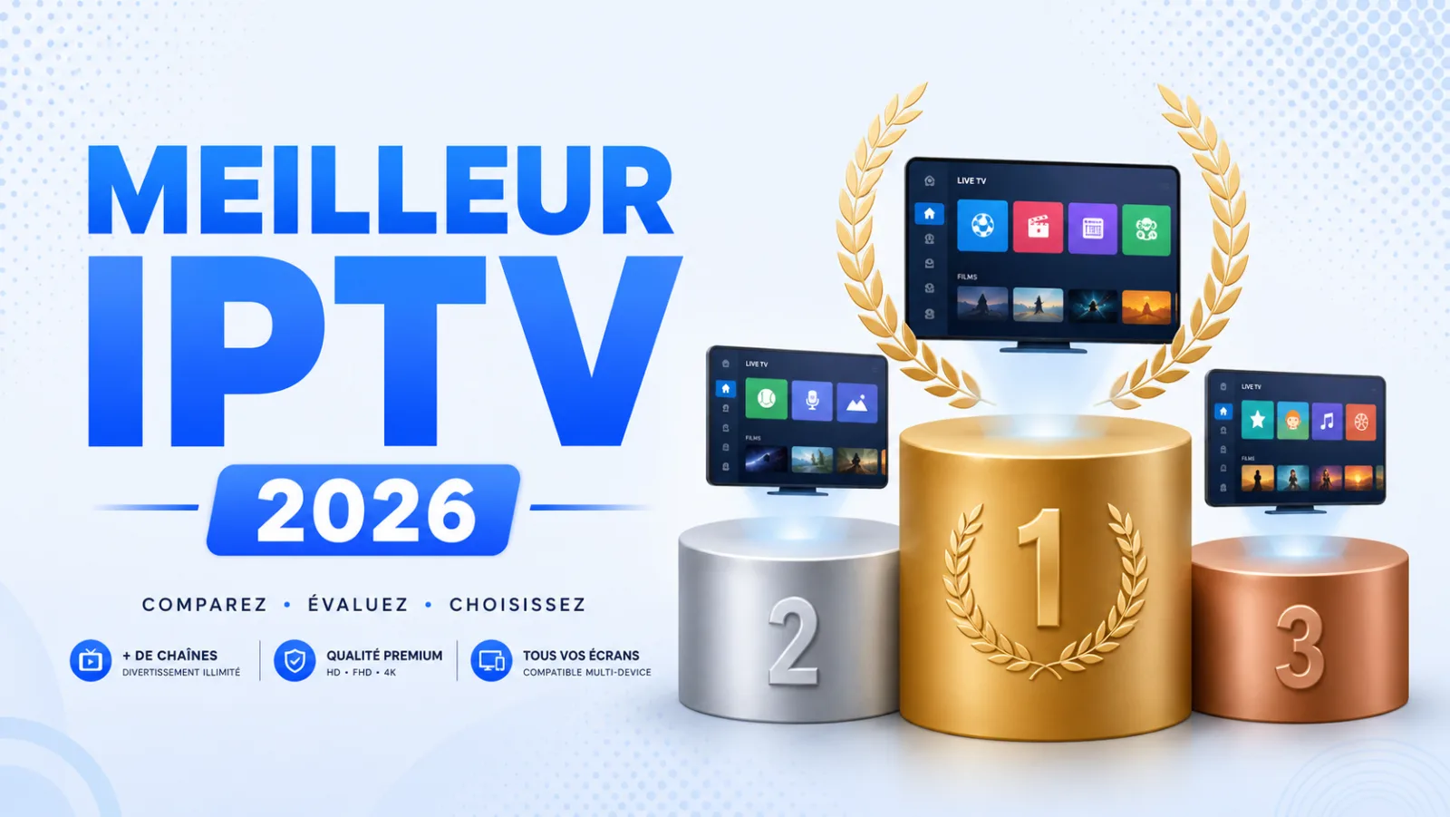 Meilleur abonnement IPTV 2026 - comparatif Top 8 services