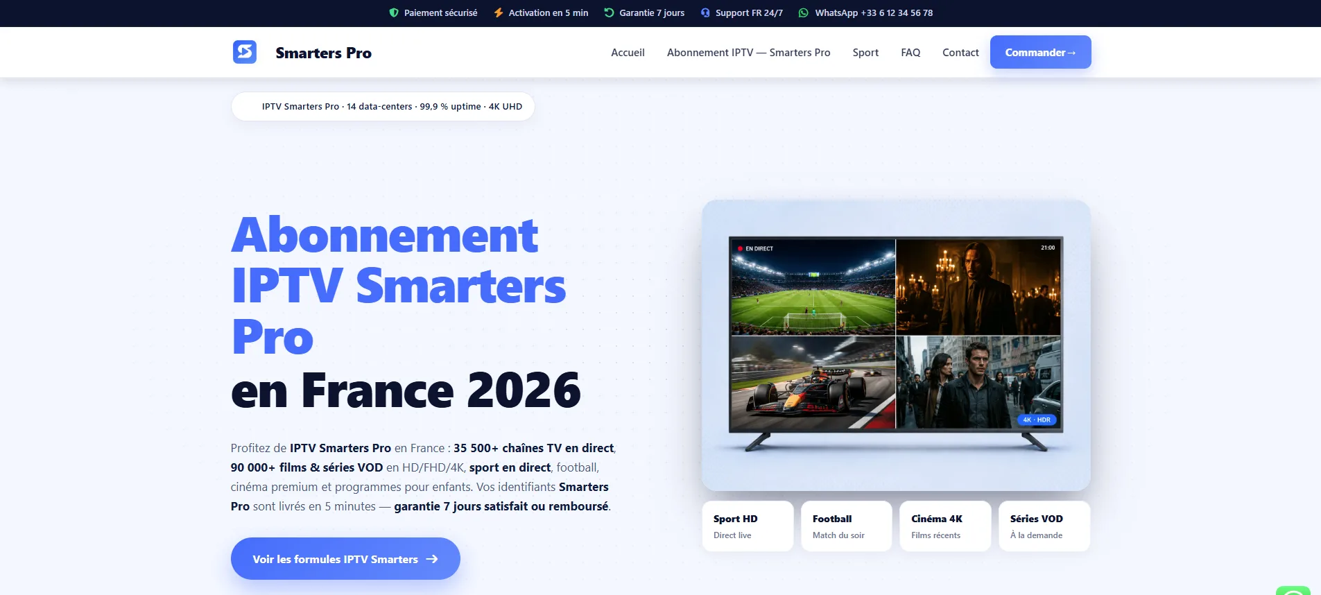 Smarters Pro — site officiel et abonnement IPTV France 2026
