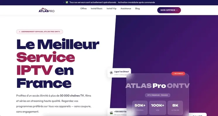 Atlas Pro IPTV — abonnement Atlas Pro ONTV