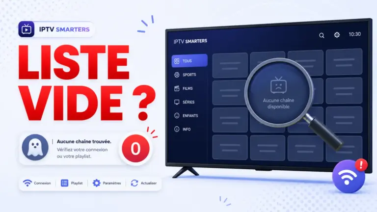 IPTV Smarters ne charge pas les chaines - 9 solutions 2026