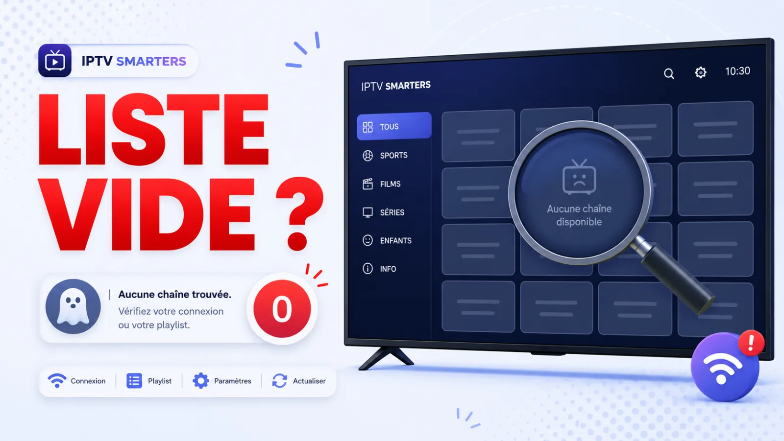 IPTV Smarters ne charge pas les chaines - 9 solutions 2026